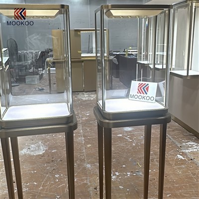 Vetrina moderna ta 'l-għassa ta' ġojjellerija ta 'l-azzar li ma jsaddadx għal użu Kummerċjali Disinn ta' Intern Liċenzjat Ħanut tad-displej ta 'ġojjell