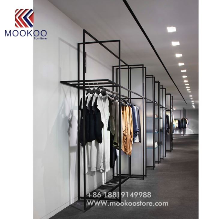 Black Metal Display For Clothing