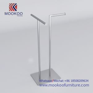 Hangers vertikali u laterali tal-ħanut H & M li jitwaħħal mal-azzar inossidabbli għall-wiri tal-ħwejjeġ