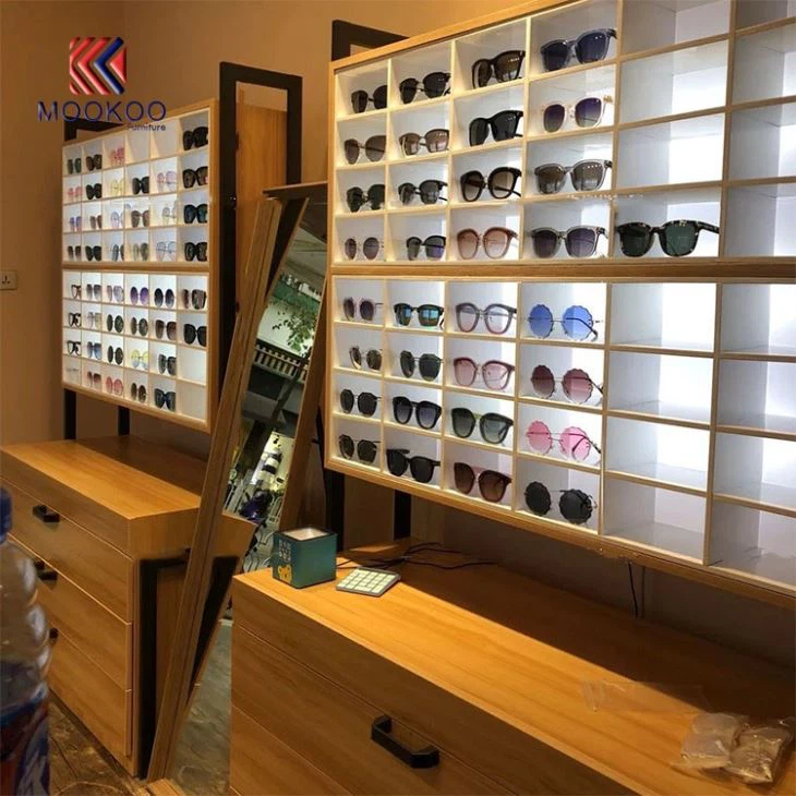 Retail Optical Display Counter Sunglasses Cabinet Showcase Design