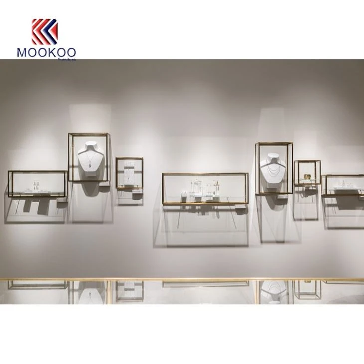 Boutique Glass Display Shelf Jewelry Display Showcase For Jewelry Store
