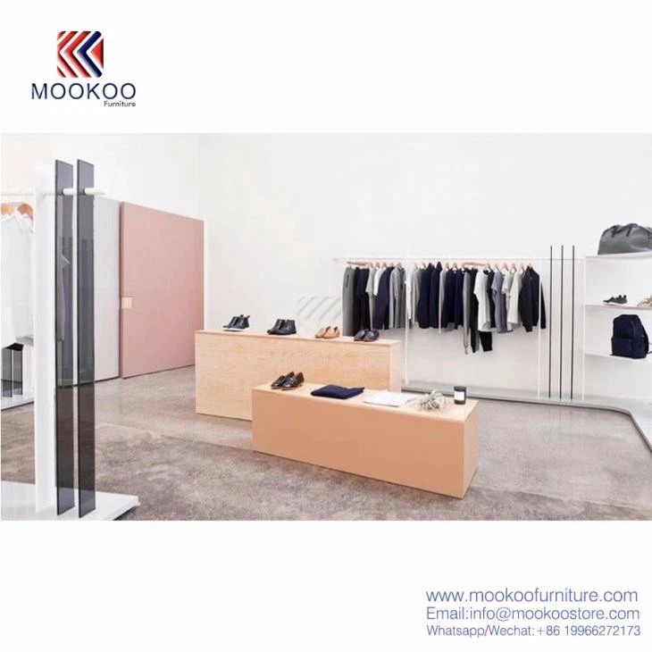 Clothes Retail Store Metal Shelf