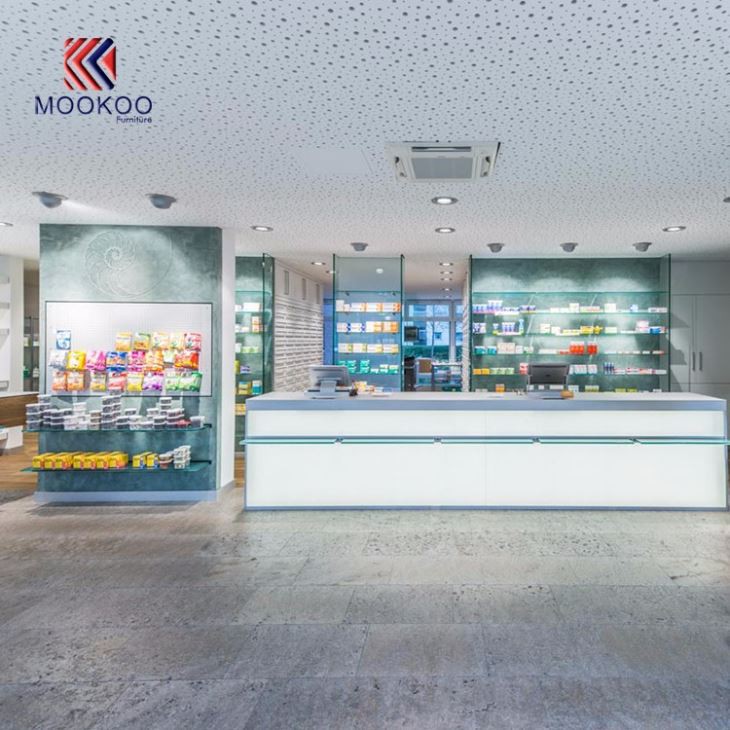 Factory Price Pharmacy Storage Tempered Glass Shelves