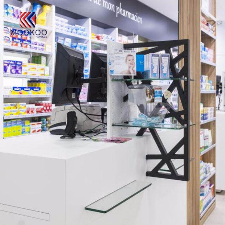 MDF Wood Farmacia Shop Interior Design