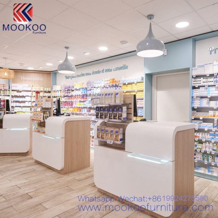 Modern Style Factory Direct Sale High End Pharmacy Shop Display Furniture Medicine Storage