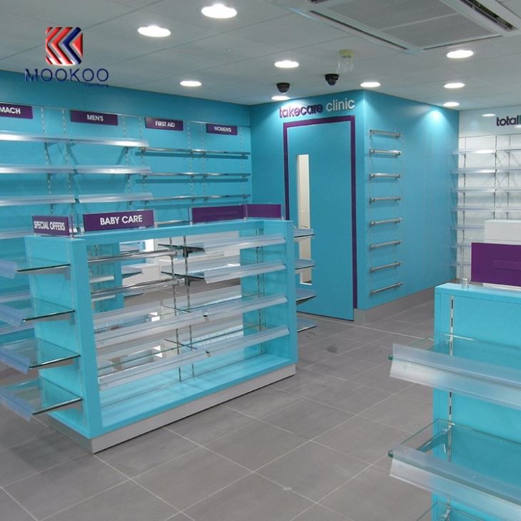 Pharmacy Shop Interior Drug Storage Counter Design