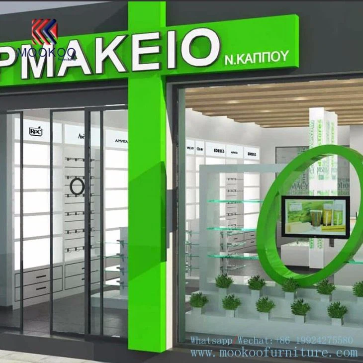 Retail Farmacia Shop Storage Showcase