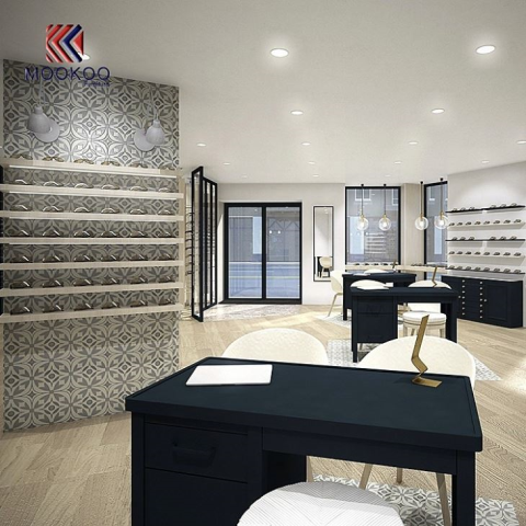 Id-Disinn ta 'Dekorazzjoni ta' Intern tad-Disinn tal-Eyegalsses Display tal-Vetrina Sempliċi għal Ħanut Ottiku