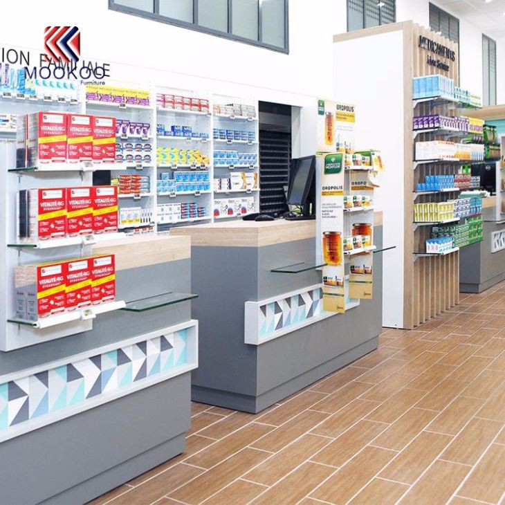 Wooden Medical Shop Interior Design