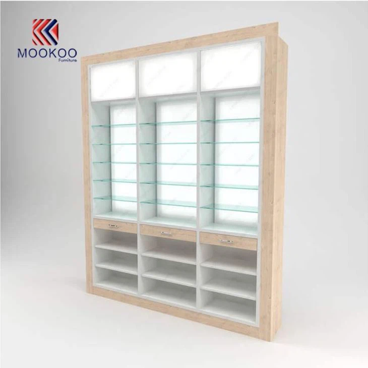Display Cabinet With Glass Racks